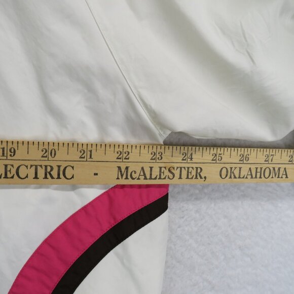 Nike Jacket Womens XL White Pink Full Zip Windbreaker Lightweight‎ Athletic - Picture 8 of 9